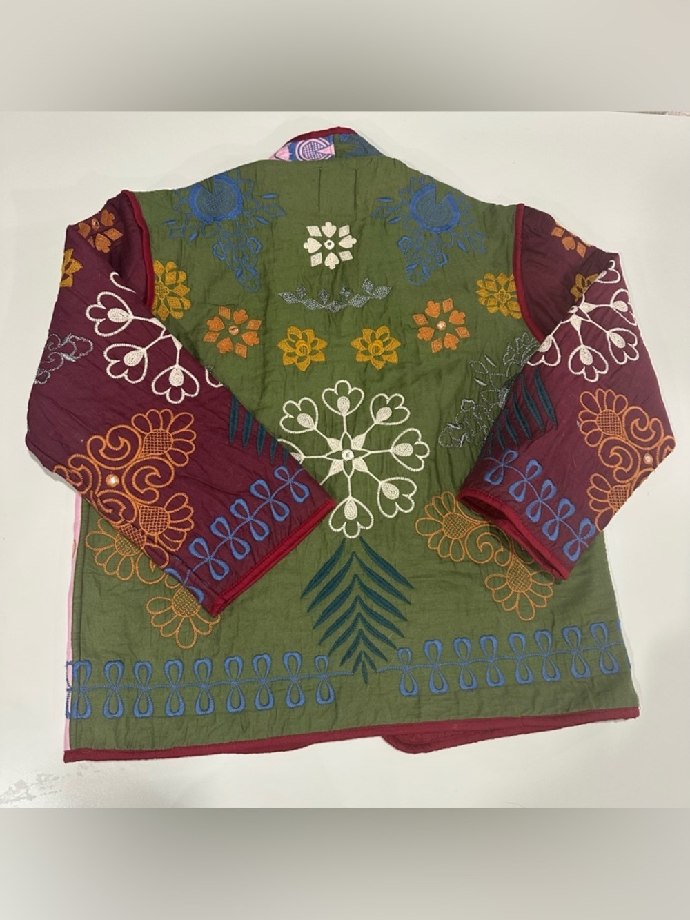ZARA Multicolor Embroidered Patchwork Quilted Jacket - Picture 2 of 5